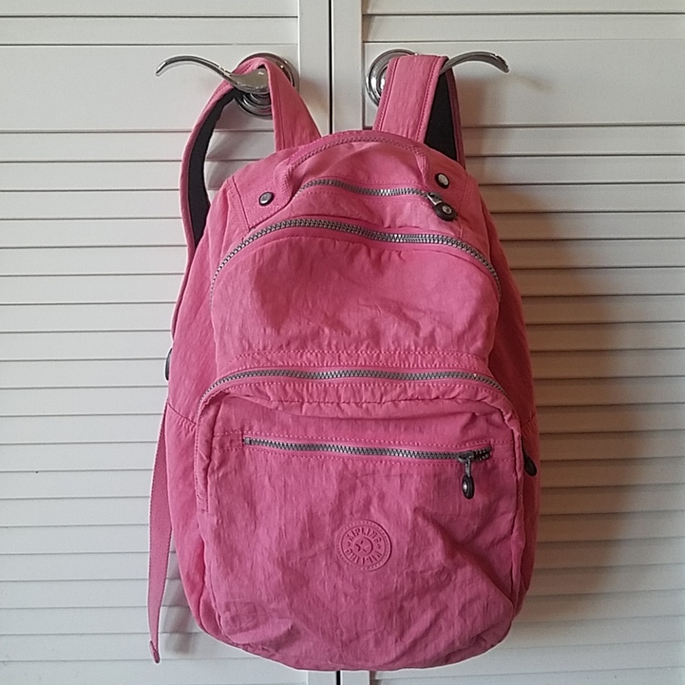 Pink Kipling Seoul Laptop Backpack